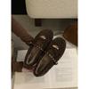 Autumn and Winter Retro Flat Soft-soled Fluffy Shoes Women Wear Autumn and Winter Velvet Cotton Shoes Mary Jane Shoes