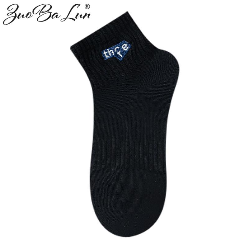 

Zhuji Men s Ankle & Mid-Calf Socks - Summer Thin, Odor-Resistant, Sweat-Absorbent Sport Socks 7022 Letter Ankle Socks