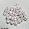 Perline in Ceramica Dipinta Tulipano e Farfalla Rosa Retrò per Braccialetti e Collane Fai da Te