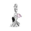 Nuovi Charm Ciondoli Cuore Rosa in Argento 925 per Bracciale Collana Gioielli Fai da Te Regalo di San Valentino per Lei