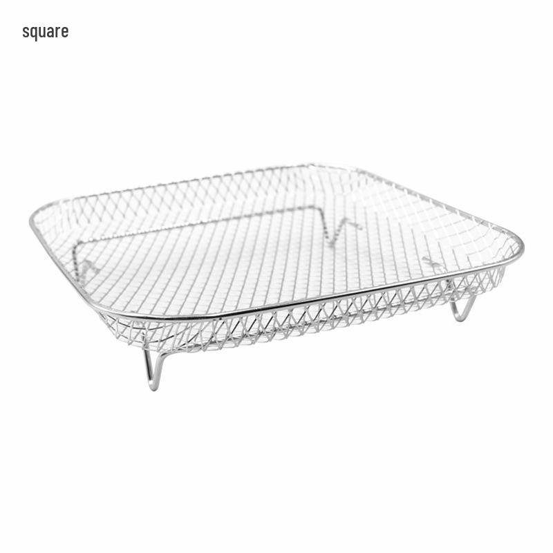 304 Stainless Steel Baking Rack for Air Fryer & Oven - Dehydrating, Oil Draining, and Frying.