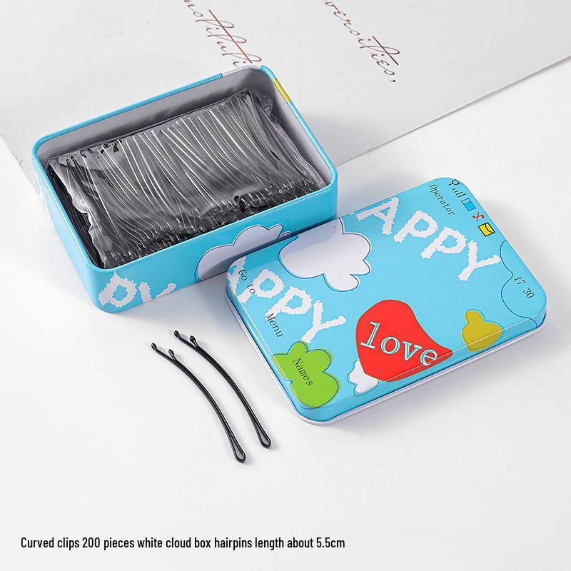 50-200 Pcs Black U-Shaped Bobby Pins & Flat Hair Clips for Hair Styling