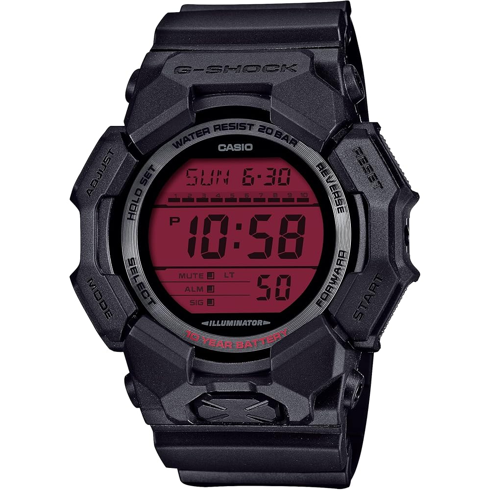 Casio G-Shock GD-010BBR-1 Digital Watch Men s Black Overseas Model
