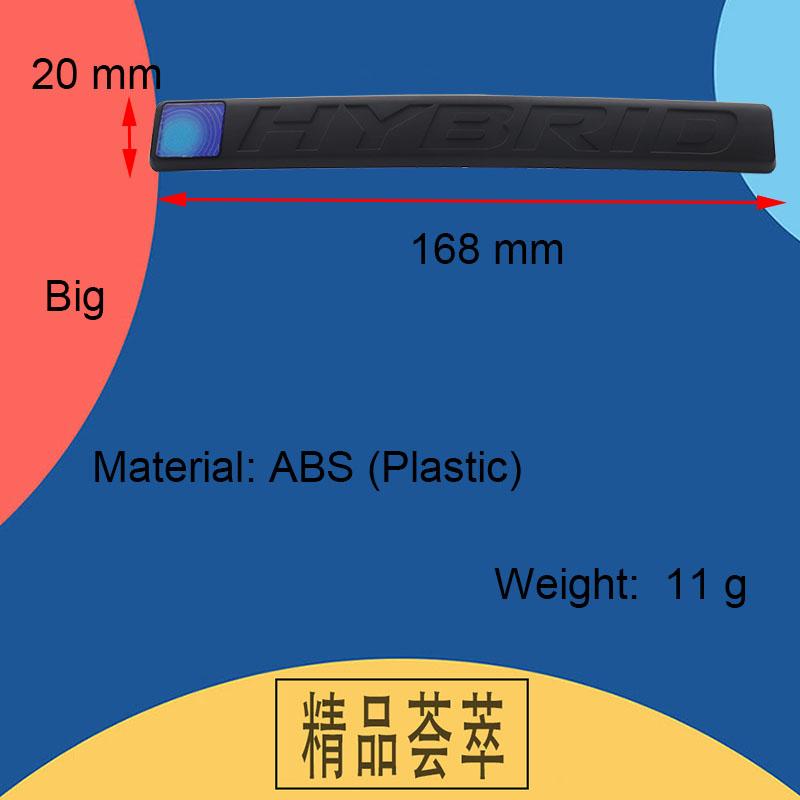 3D Premium HYBRID for Car Fender Trunk Rear Bonnet Decal Emblem Badge Sticker Accessories