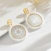 Bohemian Bunte Runde Kristallperlen Ohrhänger für Damen Handgefertigte Geometrische Ohrringe Sommer Party Schmuck Geschenk