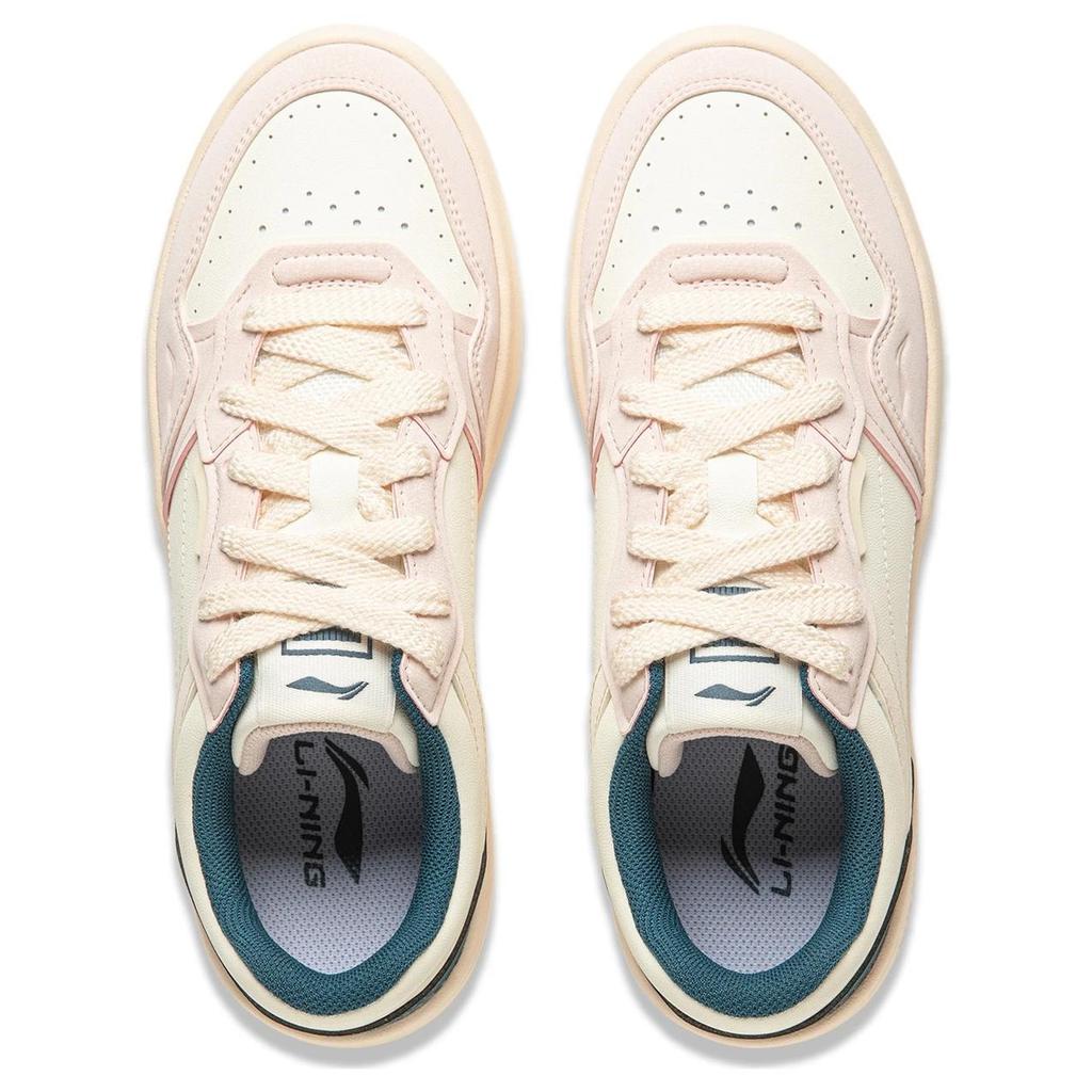 Li-Ning Li Ning Line 2.0 V2 Slip Resistant Abrasion Resistant Low top Skateboard Shoes Women's White Pink Blue AGCU108-4