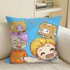 Cute Fox and BOX LLankyBox Square Sofa Pillow Cover Solid Color Living Room Home Decor Cushion Case