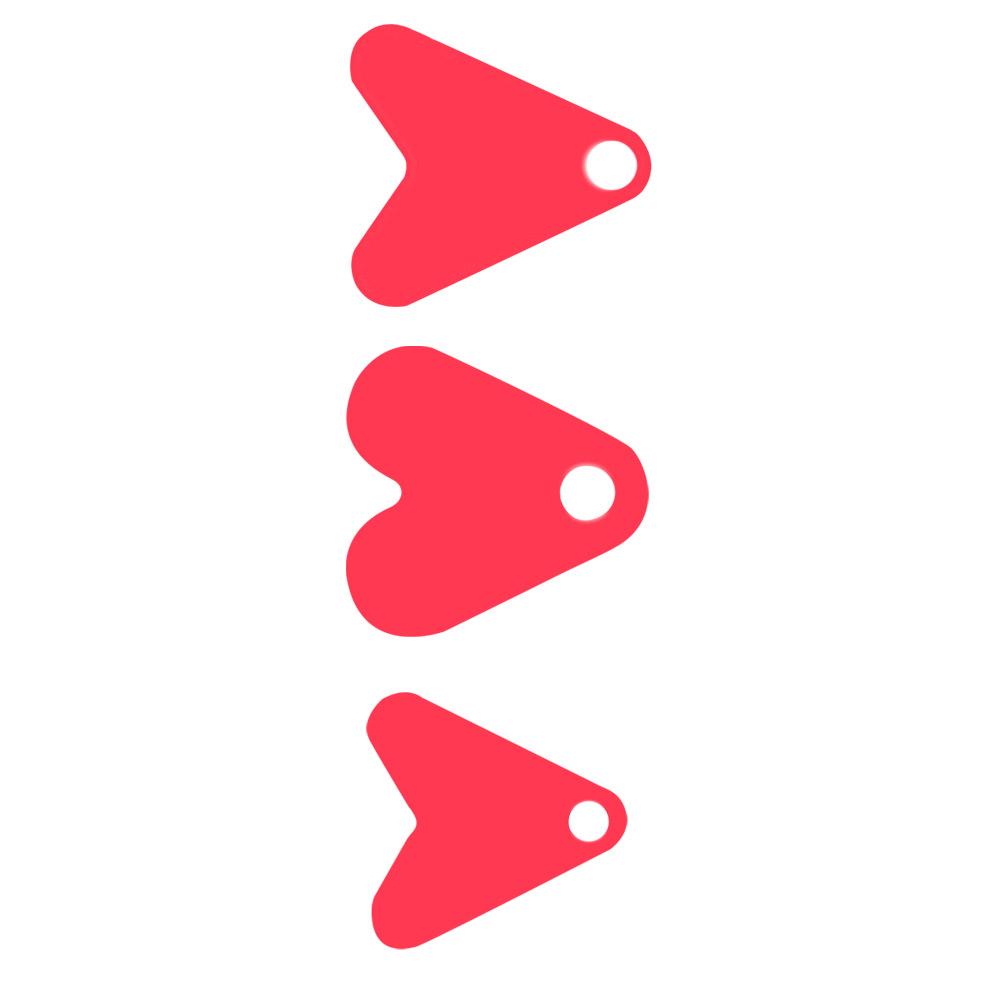 15/17/22mm 100pcs Red Heart Sequin Attracting Fishes Plastic Dummy Bait Bait Hook Sequin Luya Assemble Accessories