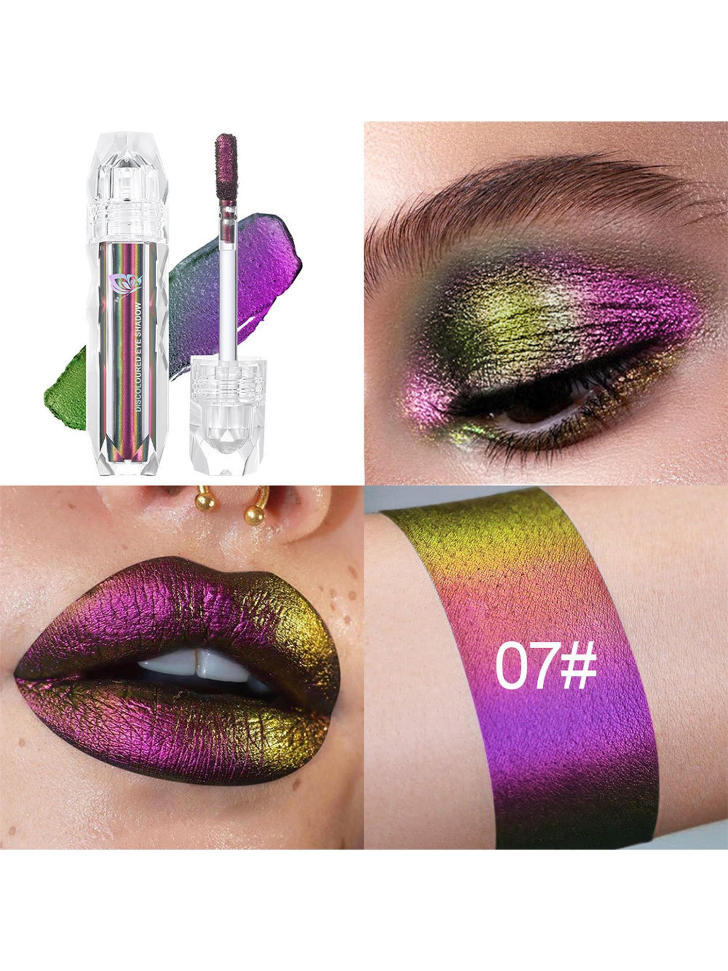 

1 шт. Хамелеон Рідкі Тіні для Повік Металік Блискітки Шимер Стійкі Водостійкі Макіяж для Очей Веганський Не тестується на тваринах для Жінок Дівчат Вечірка One Size