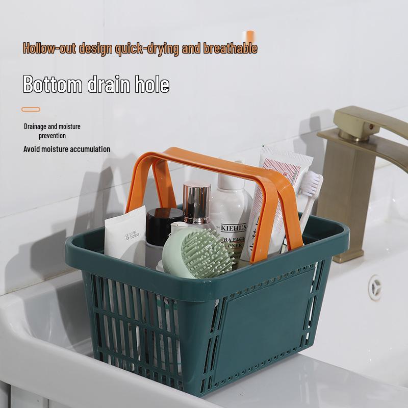 Modern Handheld Bathroom Cosmetics Organizer Basket