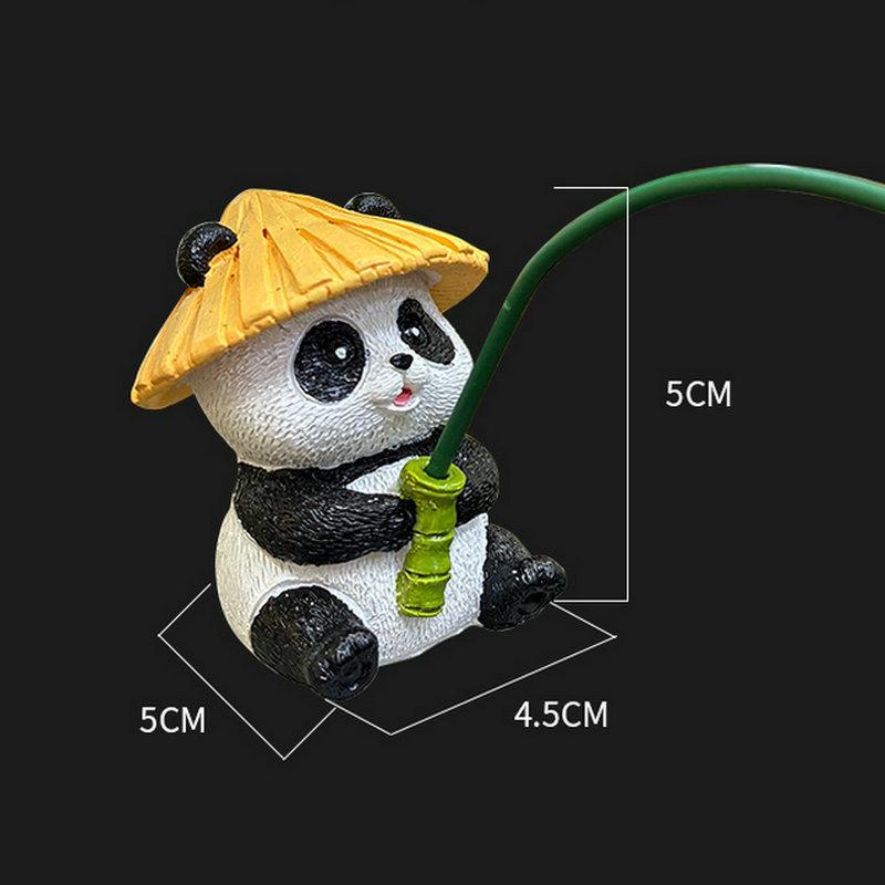 Cute Panda Fishing Ornaments Beside The Fish Tank, Hanging Fish Pond Rockery, Outdoor Garden Decorative Ornaments