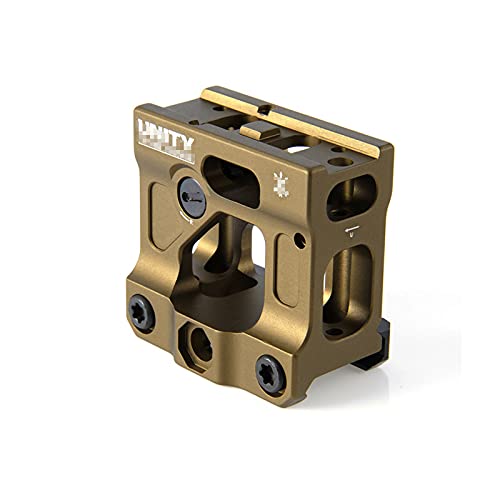 High-quality anodized UN-type Fast Micro Mount T-1/T-2 with integrated high-mount rear sight (FDE).