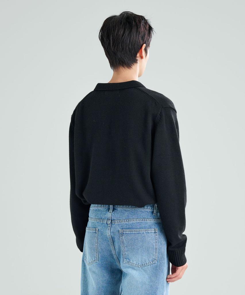 ZPLISH Wool Collared Knit Black
