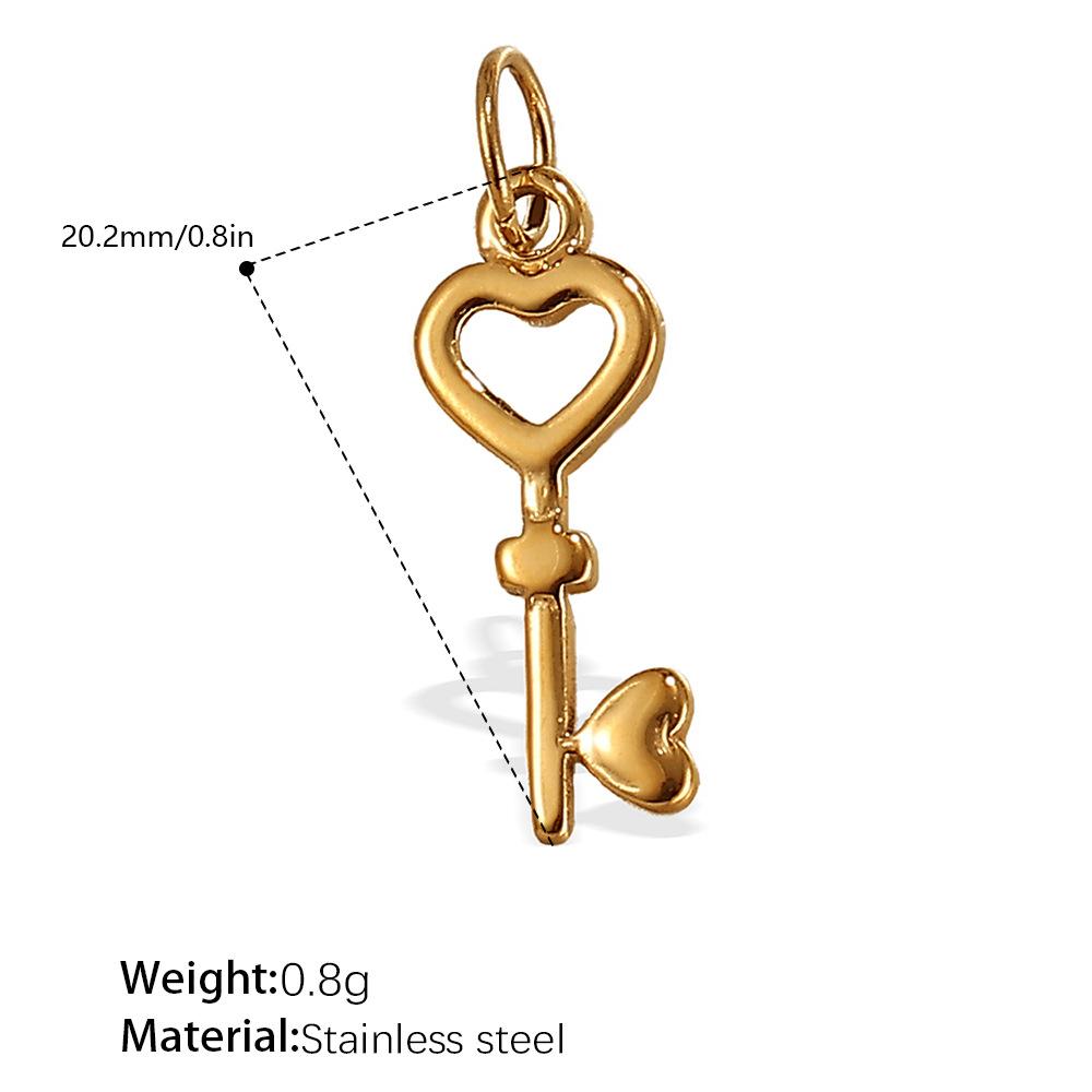 Exquisite And Compact Diy Key Pendant Stainless Steel Gold-Plated Cute And Diverse Styling Accessories