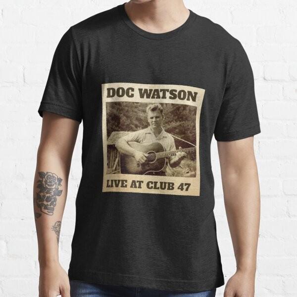 

Live at Club 47 Doc Watson Shirt Train That Carried My Girl From Town Eddy Merle Unisex T-Shirt M