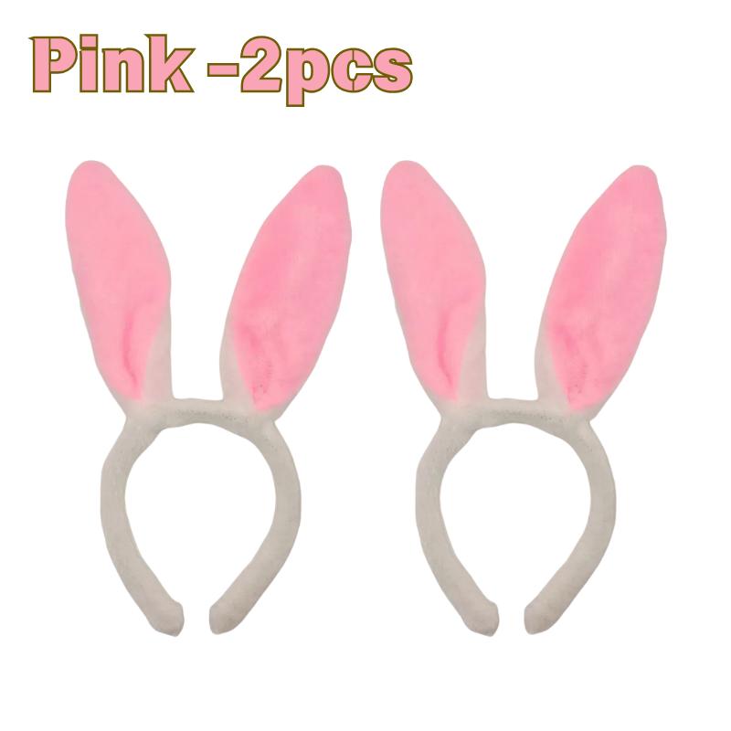 Plush Rabbit Ear Hair Hoop Bunny Ears Headband for Theme Party Stage Performance Easter Cosplay Costume Accessory Hoop Hair