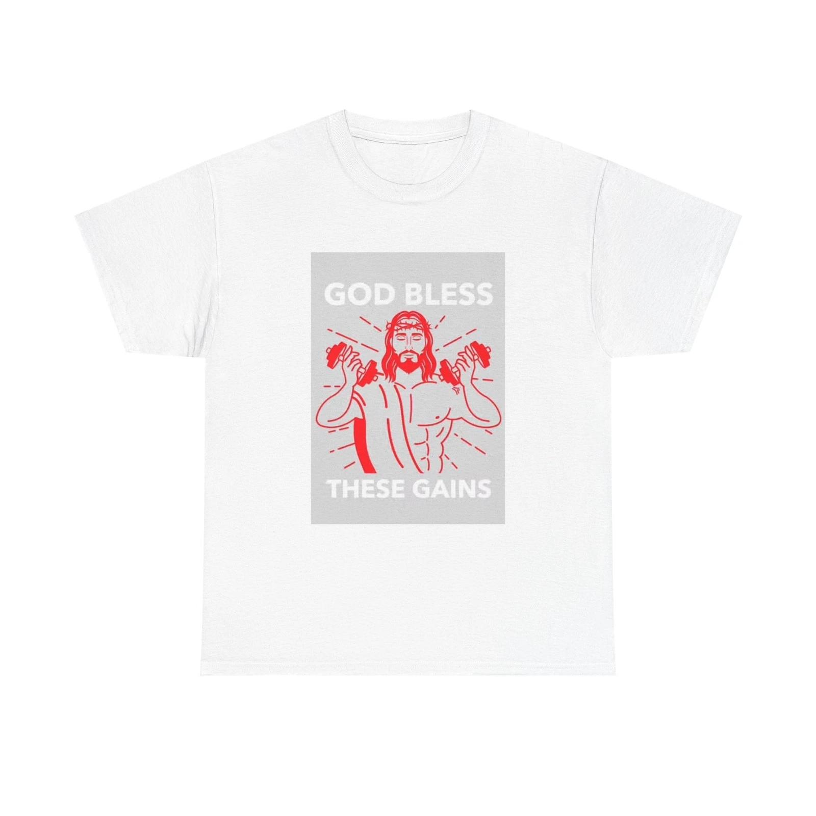 Men s and Women s T-shirts God Bless These Gains Graphic XXL