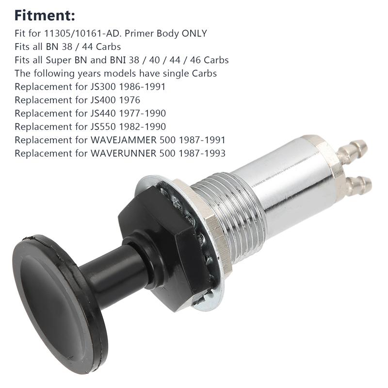 Pompa del Carburante per Motoslitta Primer del Carburante Rame ABS Resistente al Calore Inossidabile Sostituzione Pompa a Pistone per WAVEJAMMER SUPERJET Ski