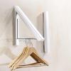 1PC White Folding Clothes Hanger Space Saving Clothes Rack Invisible Clothes Storage Hanging Rack For Laundry Room Bathroom
