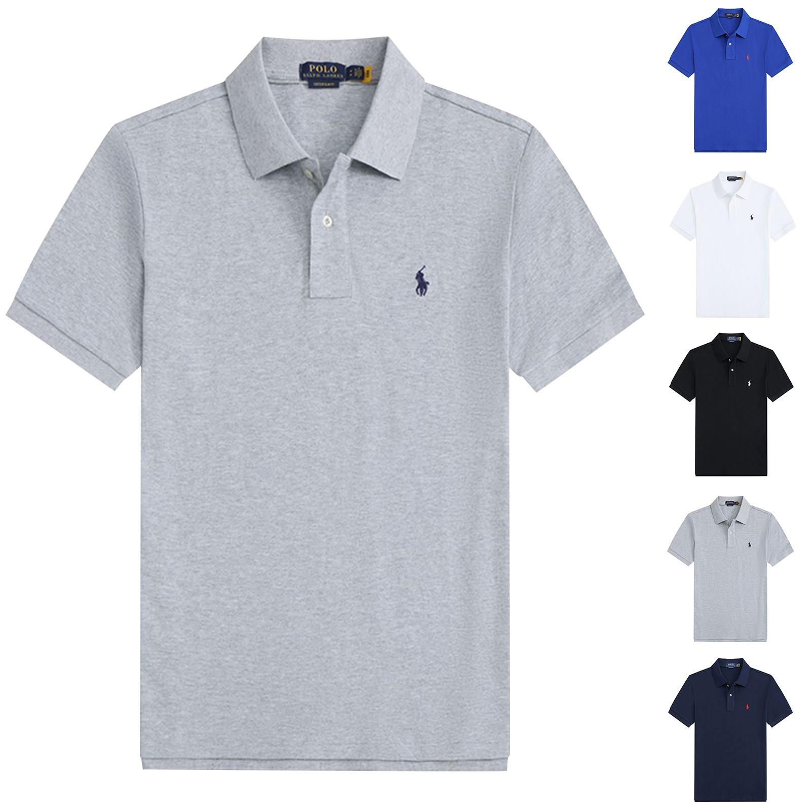 

Мужская футболка с короткими рукавами, однотонная свободная рубашка с лацканами большого размера