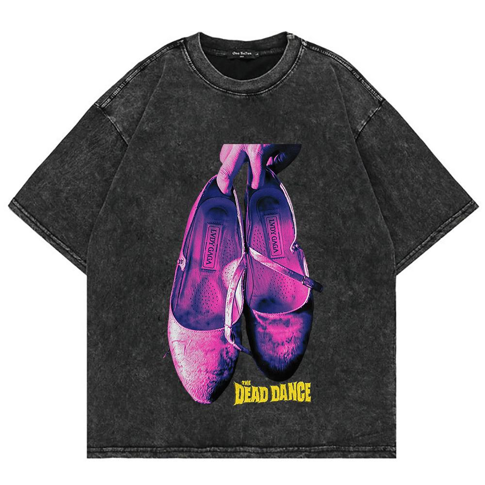 

Cotton T-Shirt The Dead Dance Lady Gaga Mayhem Ball TShirts Men women TShirt Halloween Gift Oversize Mineral Wash Tops S