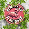 Vintage Flamingo Aluminum Metal Sign 8x8 Inch Wall Art Durable Indoor Outdoor Decor