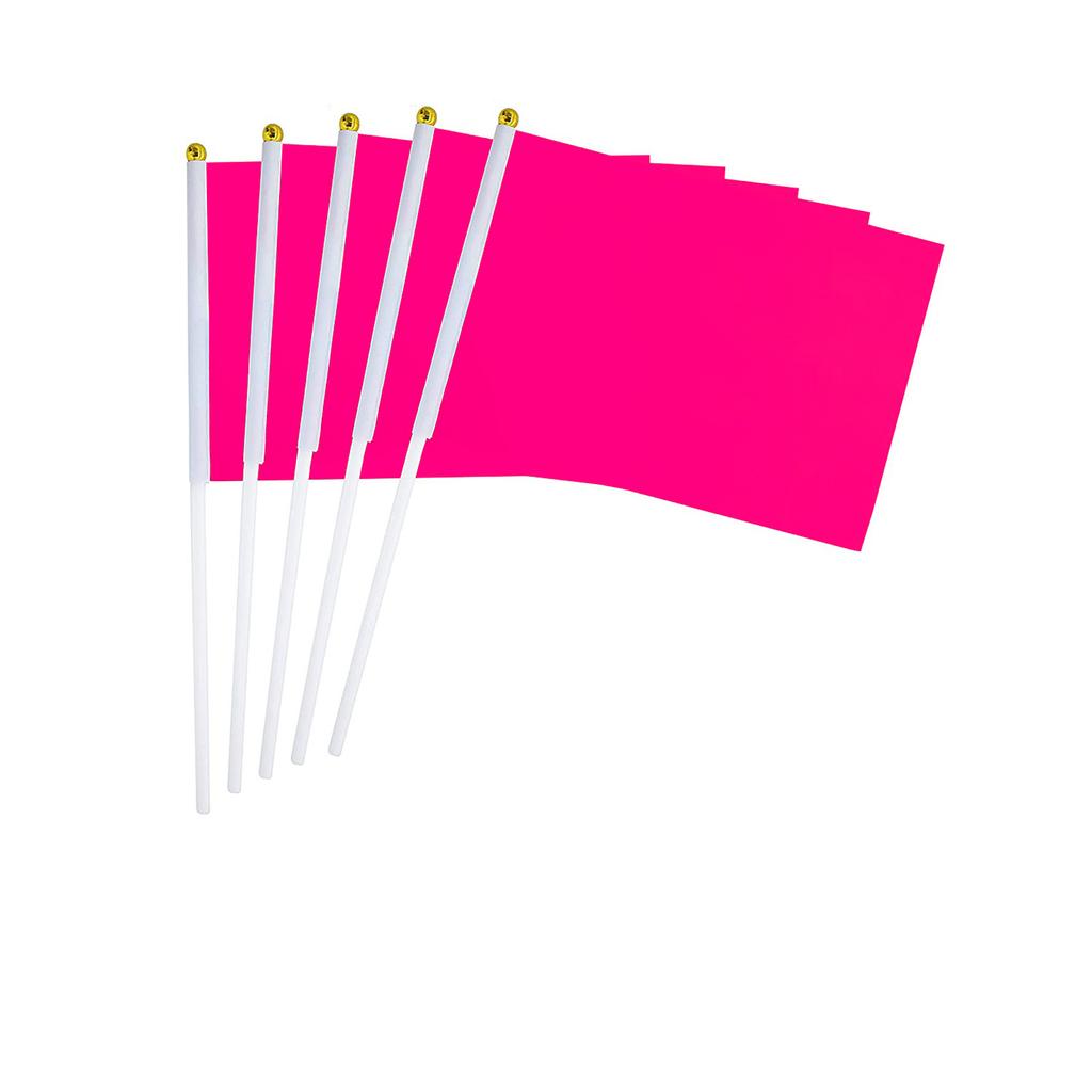 20pcs Colorful DIY Blank Flags Mini Hand Held Flags Small White Flags Party Decor For Birthday Party Wedding Events Celebration