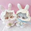Plush clothes, bunny ears costume and bunny ears shoes set for stuffed animals, for 10-15cm, favorite goods, light blue, blue [used]