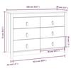 821765 vidaXL Armoire latérale Blanc 100x40x72 cm Bois de pin massif