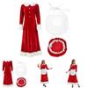 Christmas Santa Themed Dress For Women With Polyester Material For Festive Events