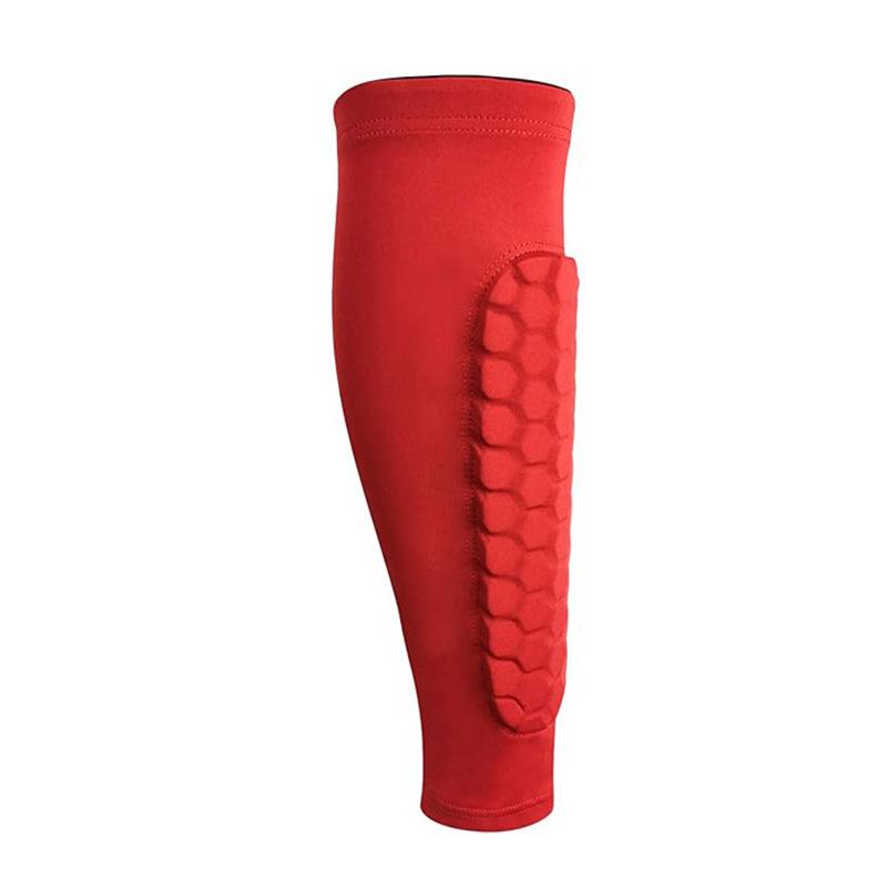 

Summer Silicone Anti Slip Honeycomb Shin Guard Soccer Basketball Cycling Breathable Calf Sleeve Anti Collision Pad for Adult Kid S