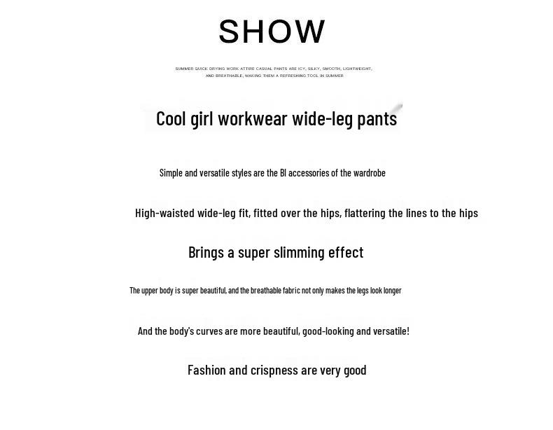 Women's Khaki High-Waist Wide Leg Work Pants - Autumn 2025 Collection