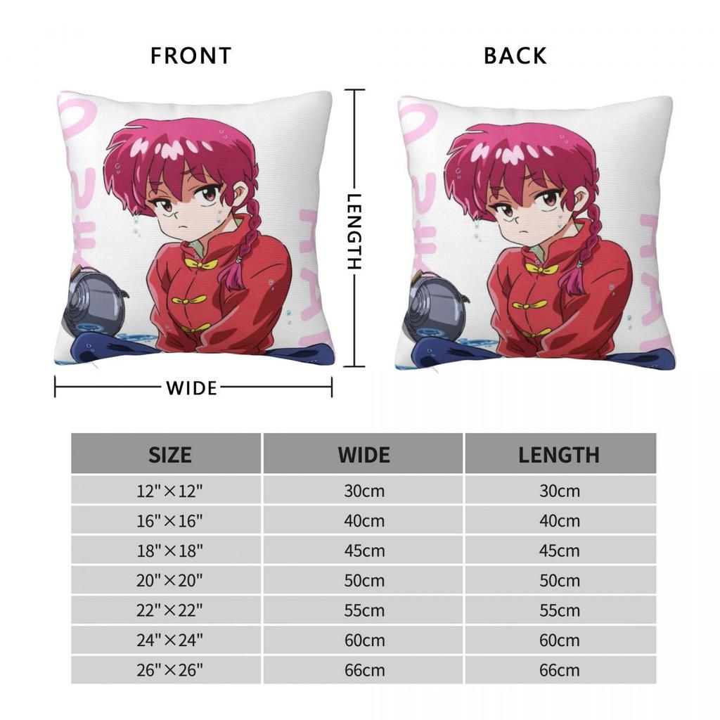 Japanese Anime Ranma Saotome Pillowcase Printing Polyester Cushion Cover Decor Pillow Case Cover Home Square 40X40cm