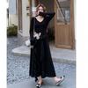 Early autumn long-sleeved waist dress children's new models are popular this year, butterfly skirt irregular long dress