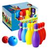 12 Pièces Jouets de Bowling pour Enfants Maternelle Divertissement Intérieur Sports Plastique Couleur Verte Jouets de Sport Bowling Cadeaux Étudiants
