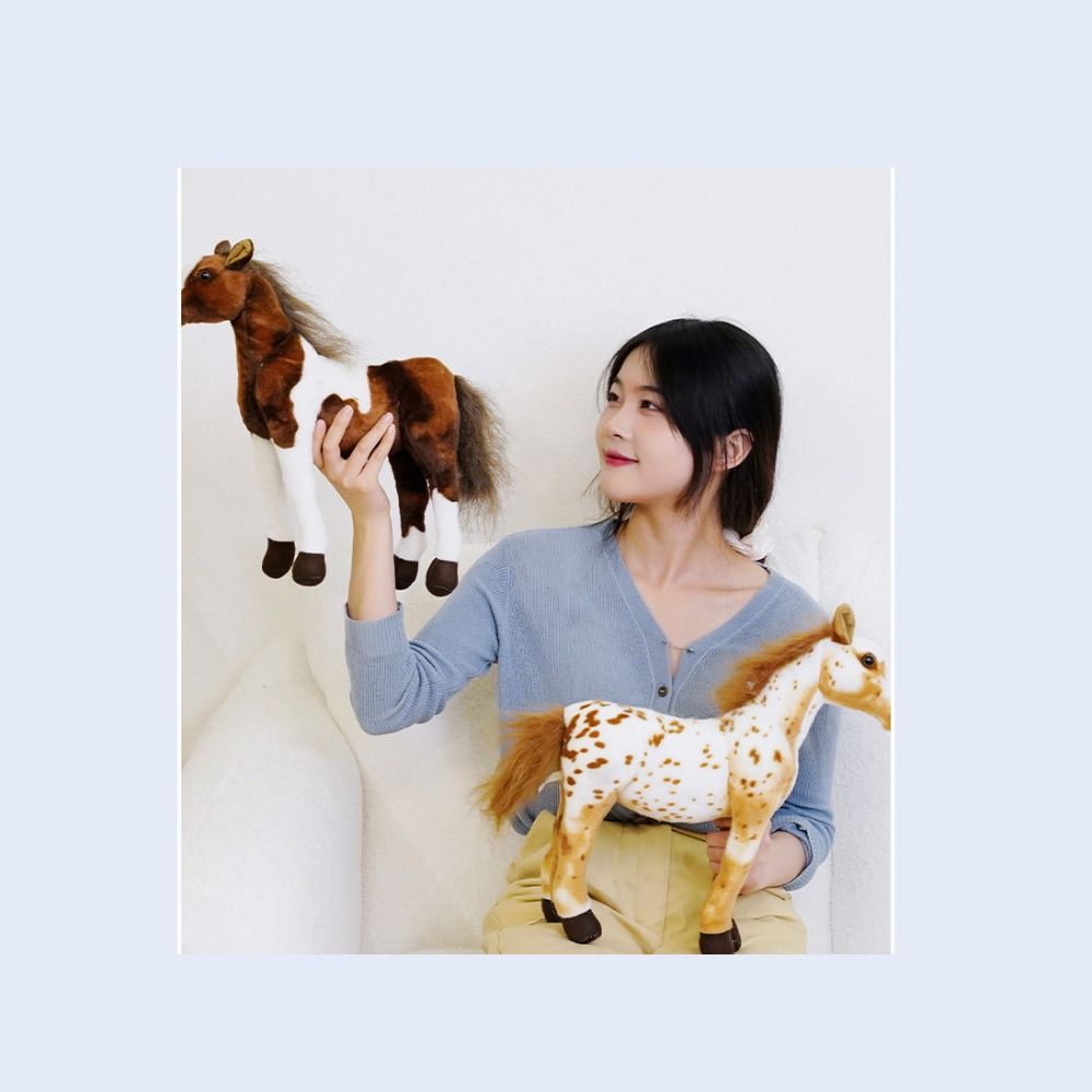 Stuffed Animal Realistic Horse Stuffed Toy Simulation Horse Plush Doll  Birthday Gift