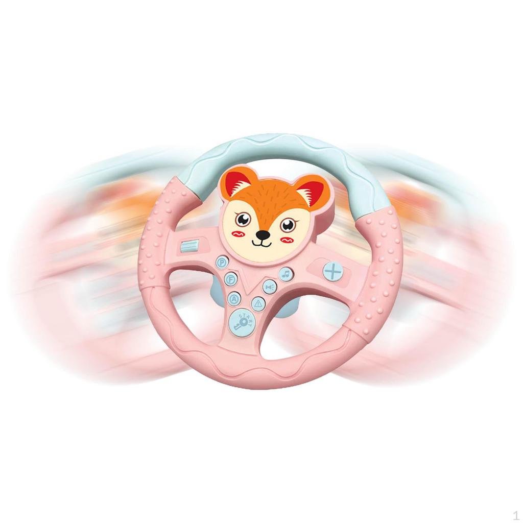 Cars Simulation Driving Steering Wheel and Music Roleplay Driver Fun Activity Toy for