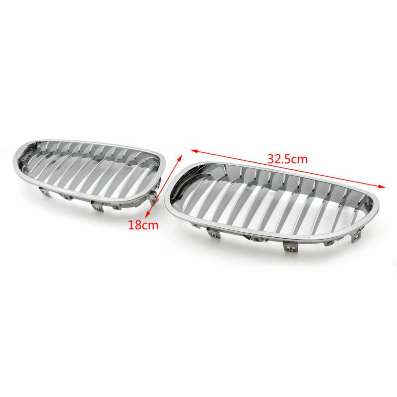 Chrome Front Car Kidney Grille For BMW E60 E61 5 Series M5 2003 2004-2009