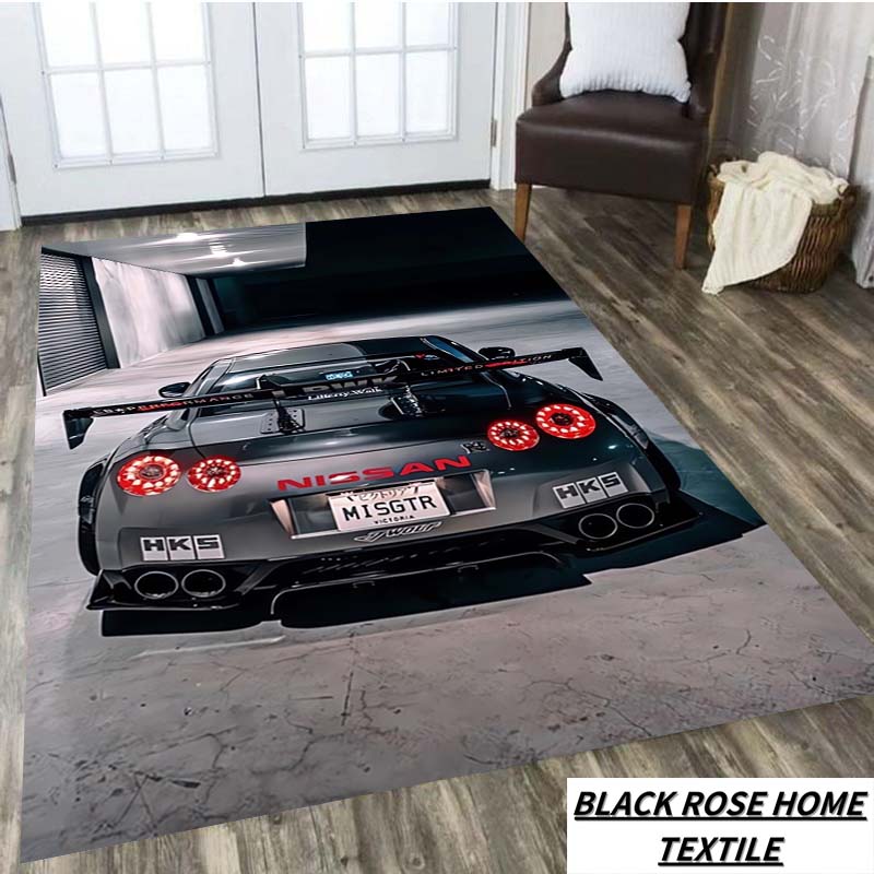 

Знаменитый Спорткар G-gTR Гоночный Ковер Украшение Дома Гостиная Чайный Столик Офисный Стол Напольный Коврик Балкон Коридор Противоскользящий Коврик 40x60cm(15x23in)
