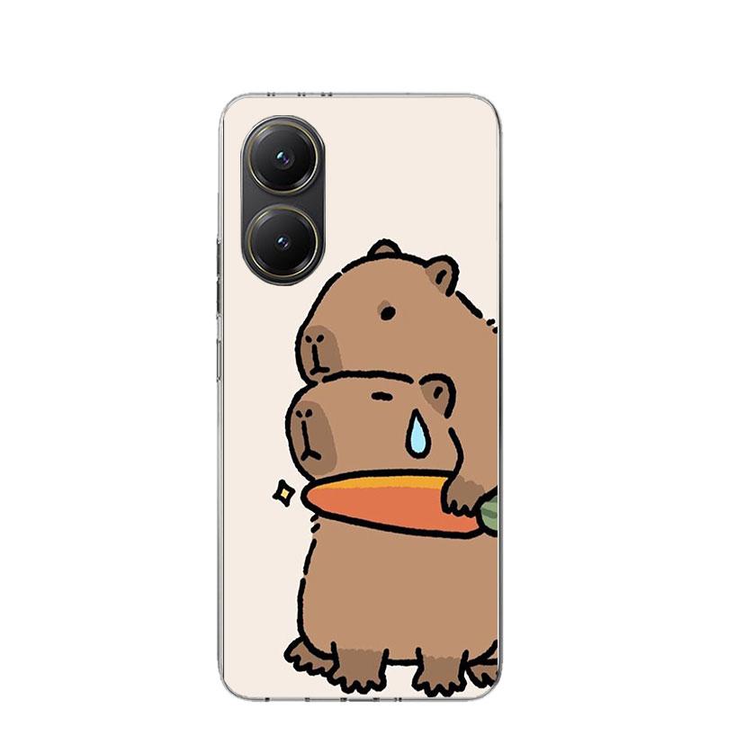 Funny Capybara Cartoon Animal Phone Case For Xiaomi Poco X3 X5 X6 X7 X4 Nfc F7 Ultra F6 F5 Pro F4 Gt F3 M6 M5S M4 M3 Art Cover C