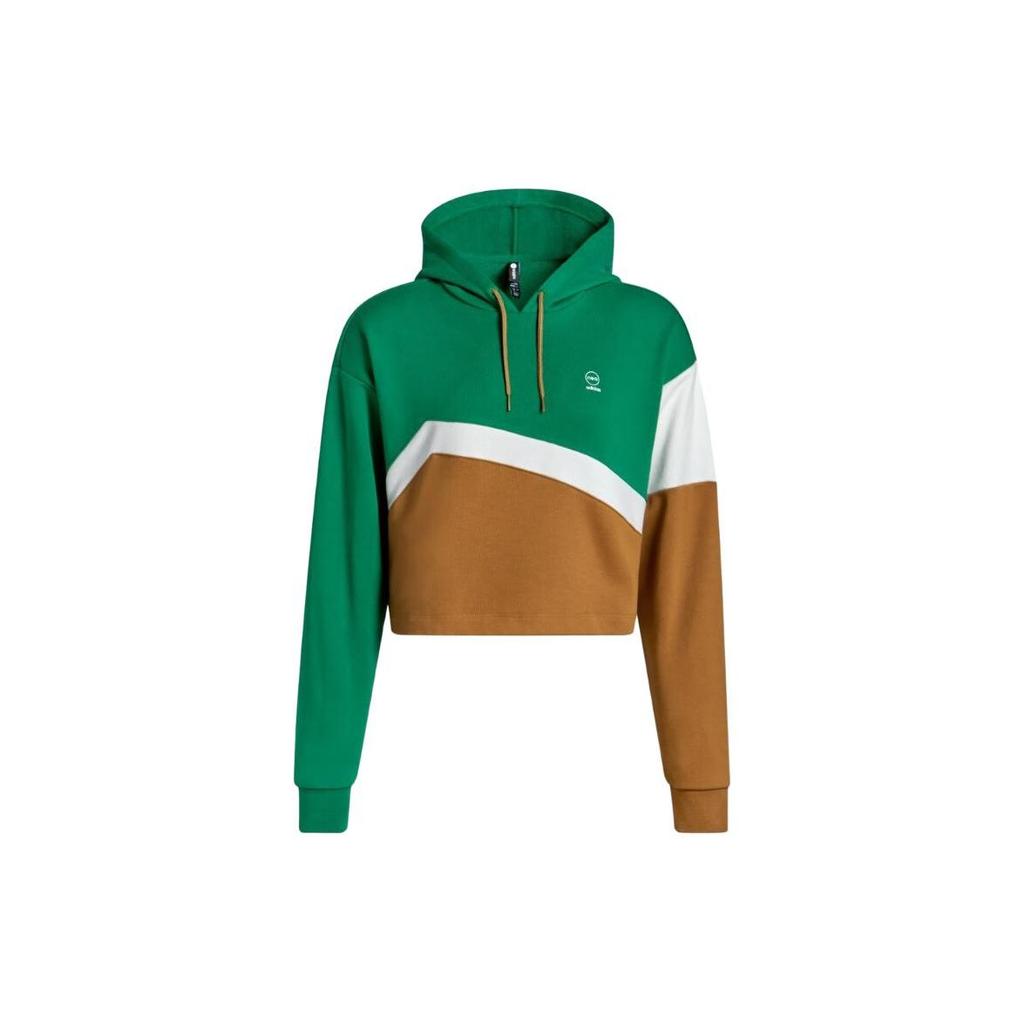 Adidas Neoamerická retro mikina s barevnými bloky, ležérní mikina s dlouhým rukávem, dámské mikiny, vícebarevná IQ0931