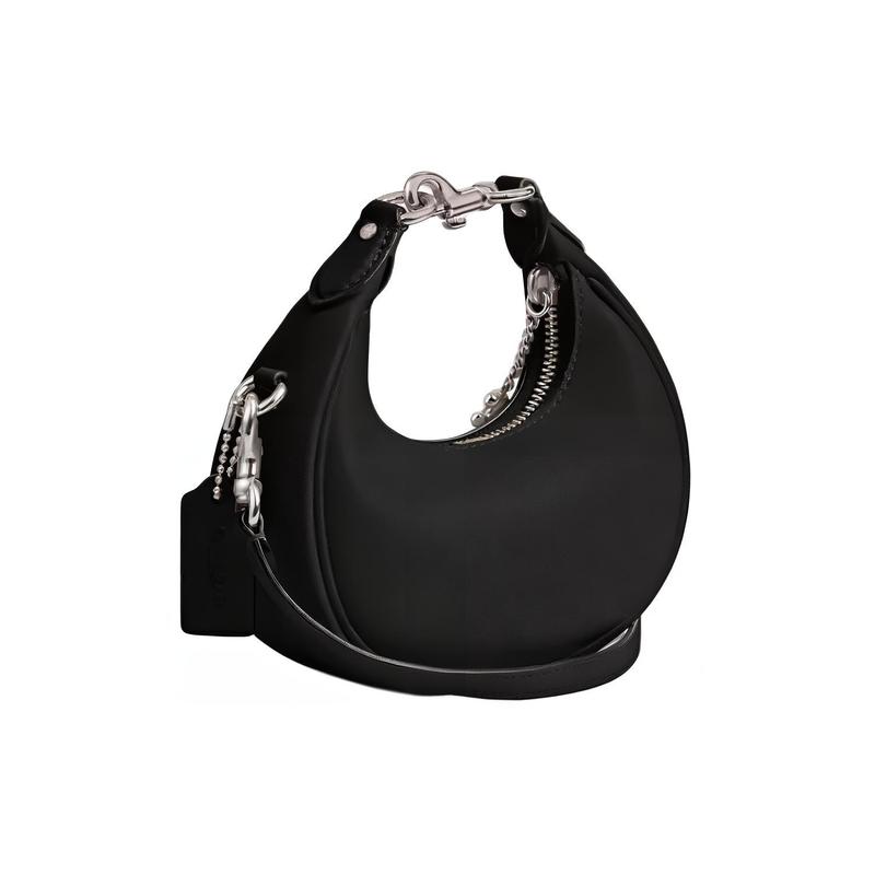 Coach JONIE 15 Top Zipper Closure Cow Leather Shoulder Crossbody Handbag Mini Women's Black