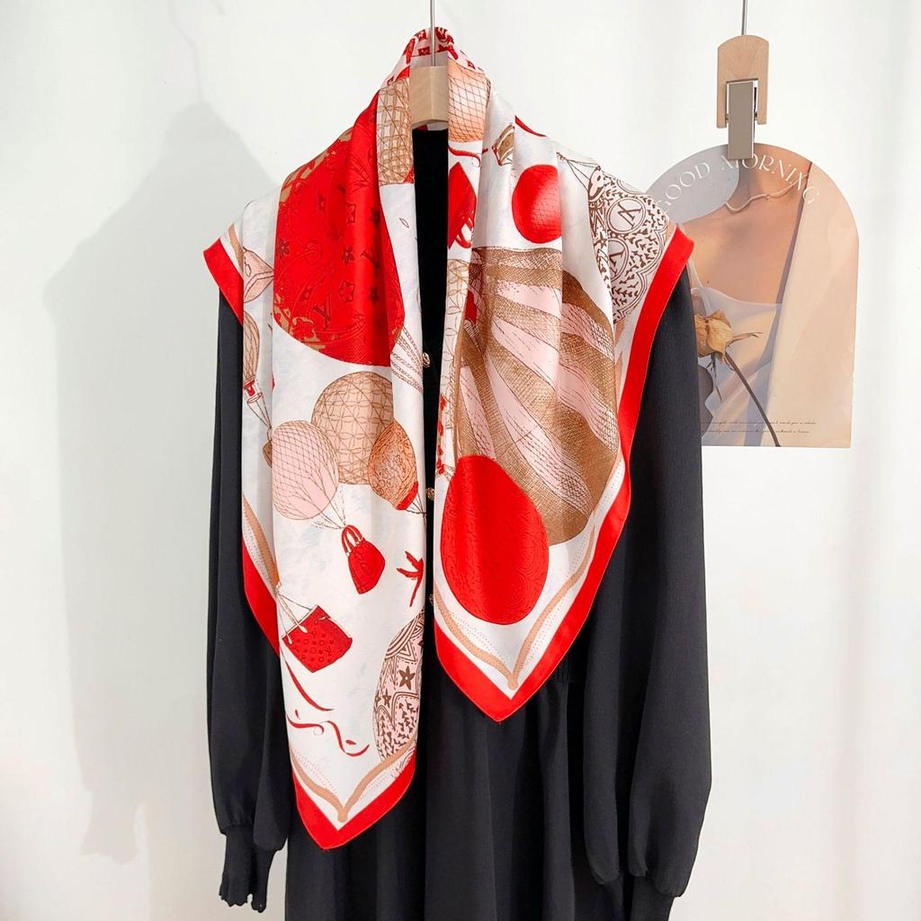 90×90 Großer Hochwertiger Schwarz-Weiß Gestreifter Schal: Professionelle Halsbekleidung, Stirnband & Sonnenschutz-Kopftuch