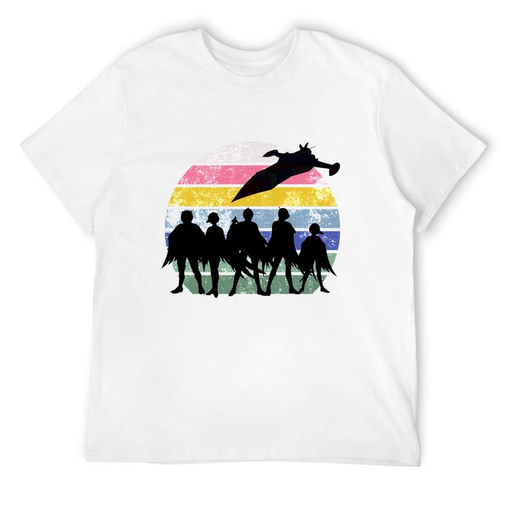 Battle of the Planets Vintage Retro Sunset Style G Force T-Shirt Graphic T Shirt Vintage Tops Mens Graphic T-shirts
