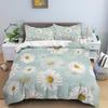 Daisy King Queen Duvet Cover Flowers Butterfly Bedding Set For Kids Teens Adults White Floral Theme 2/3pcs Polyester Quilt Cover