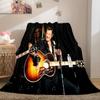 French Legendary Rock Singer and Actor Johnny Hallyday Blanket Soft Home Furnishing Nap Decoration Four Seasons Warm Sherpa Blanket U18