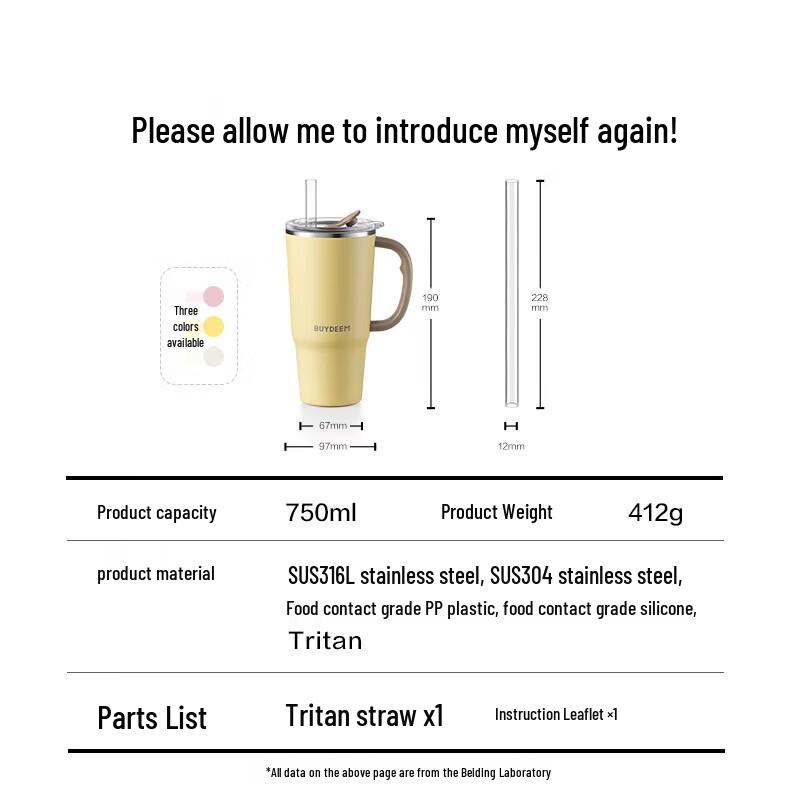 Beiding Large Capacity Insulated Straw Tumbler