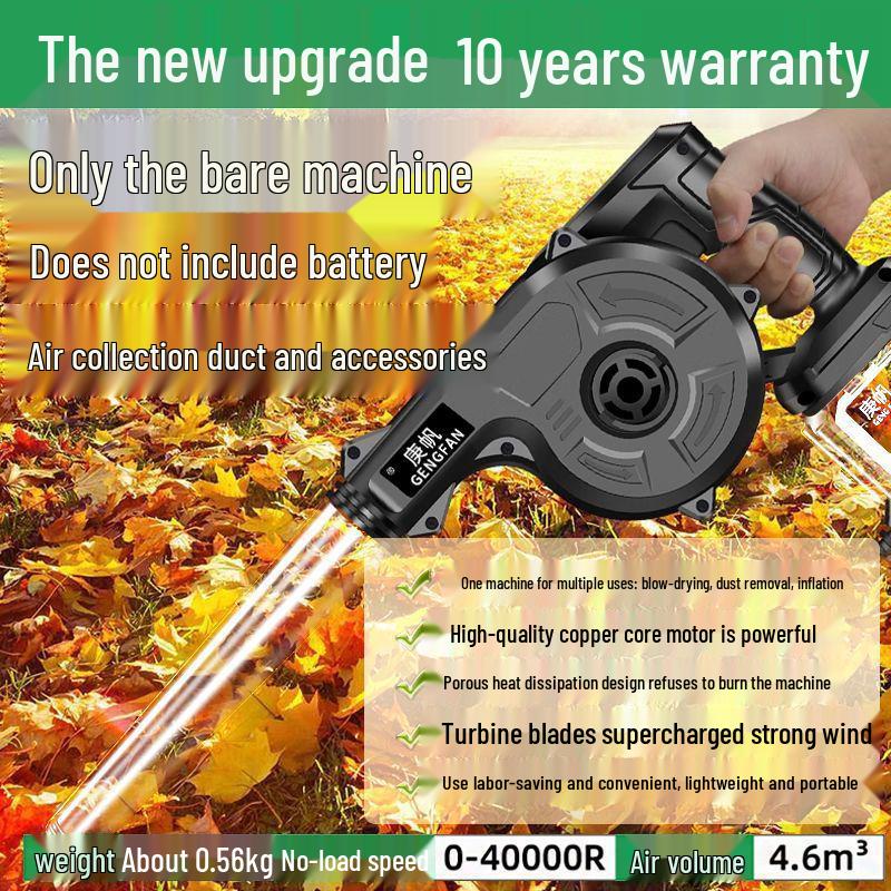 Rechargeable German-style High-Power Blower: Hair Dryer, Dust Cleaner & Fire Starter