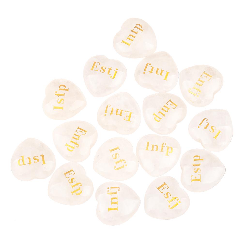 Crystal Ornaments Natural Stone Clear Quartz Heart-Shaped Decorative Ornament Lucky Gift Spiritual Jewelry