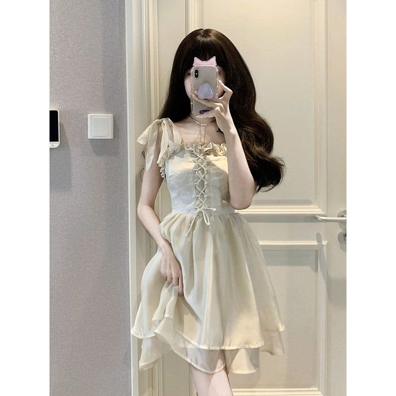 Women's New Style Pure and High-end Waist-hugging Jacquard Fairy Puffy Skirt